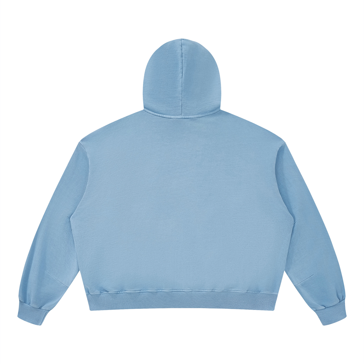 Unisex Boxy Vintage Washed Hoodie in light blue, alternate angle