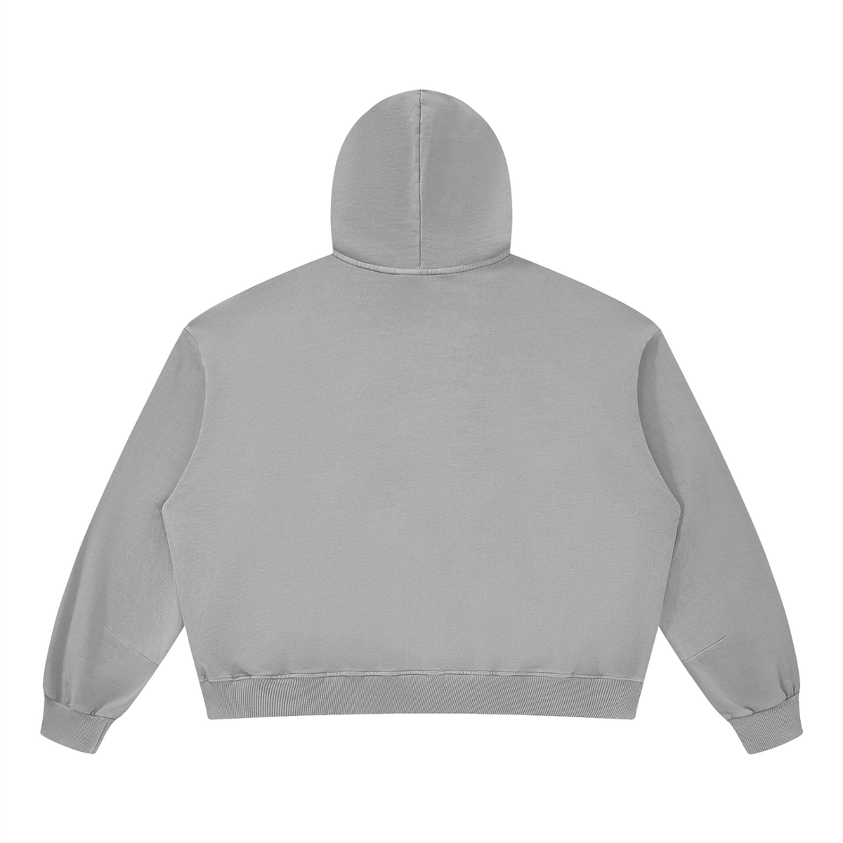 Unisex Boxy Vintage Washed Hoodie in light gray, alternate angle