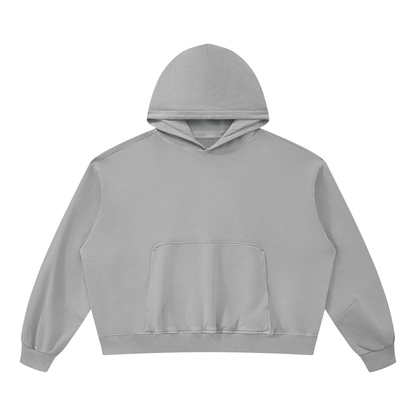 Unisex Boxy Vintage Washed Hoodie in light gray