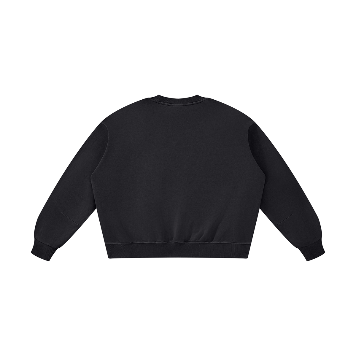 Unisex Boxy Vintage Washed Sweatshirt in black, alternate angle