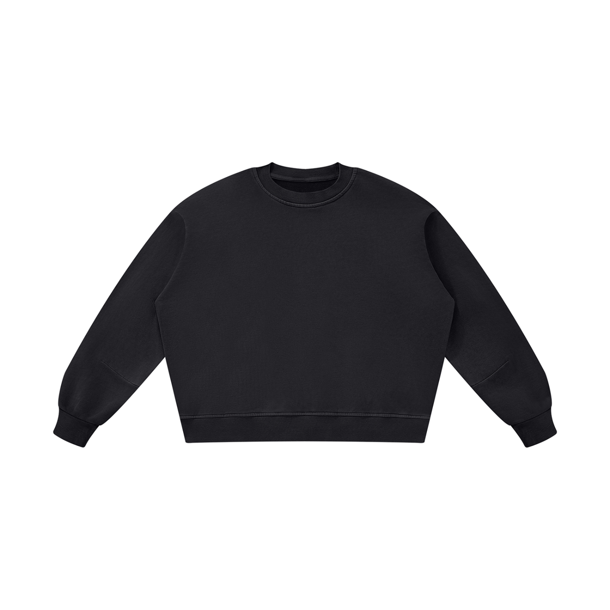 Unisex Boxy Vintage Washed Sweatshirt in black