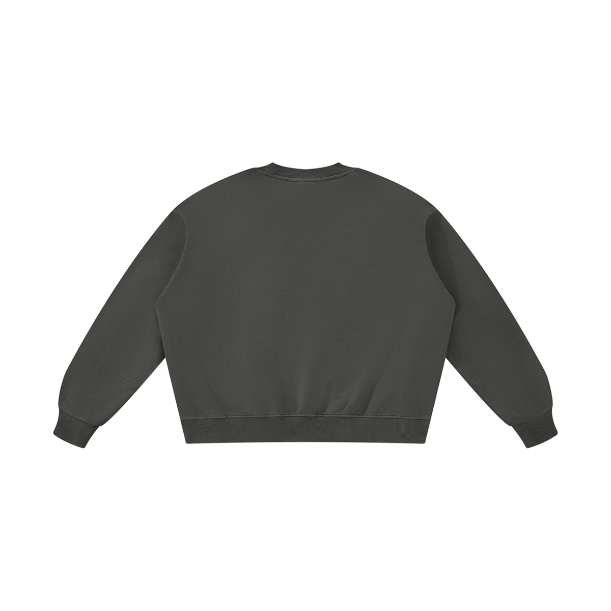 Unisex Boxy Vintage Washed Sweatshirt in dark gray, alternate angle
