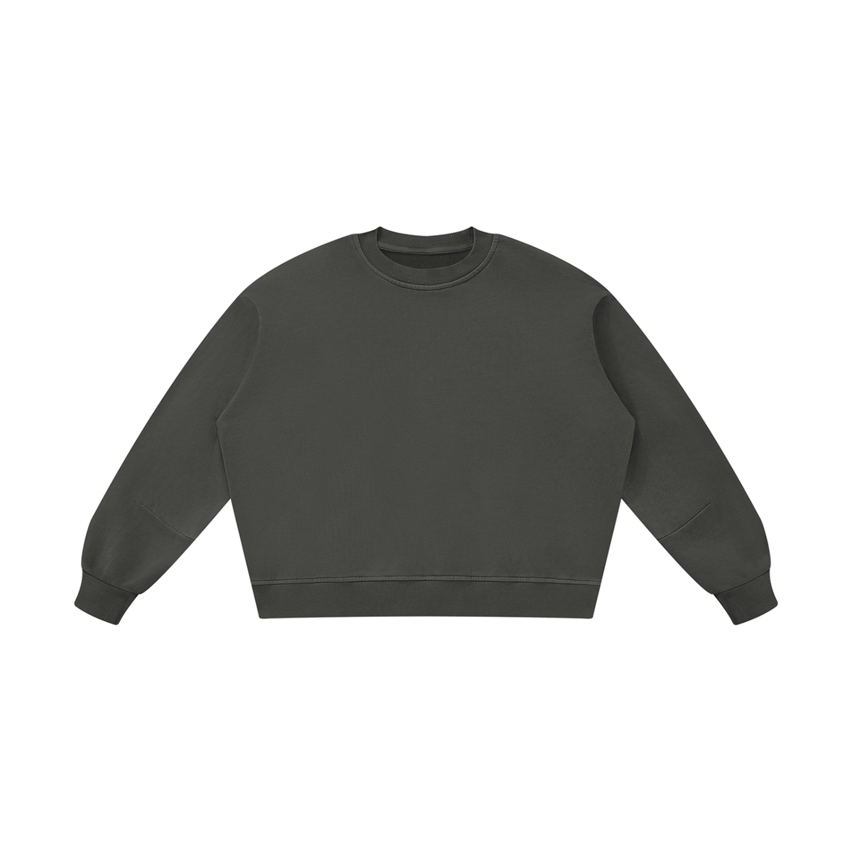 Unisex Boxy Vintage Washed Sweatshirt in dark gray