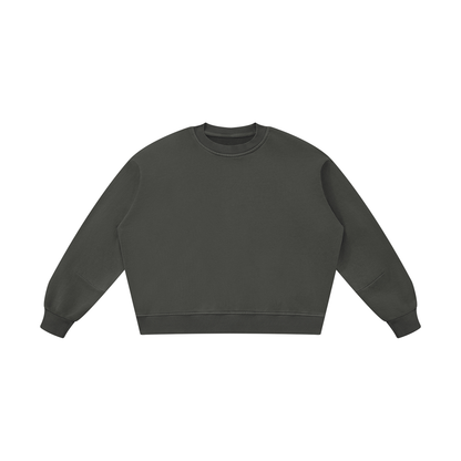 Unisex Boxy Vintage Washed Sweatshirt in dark gray