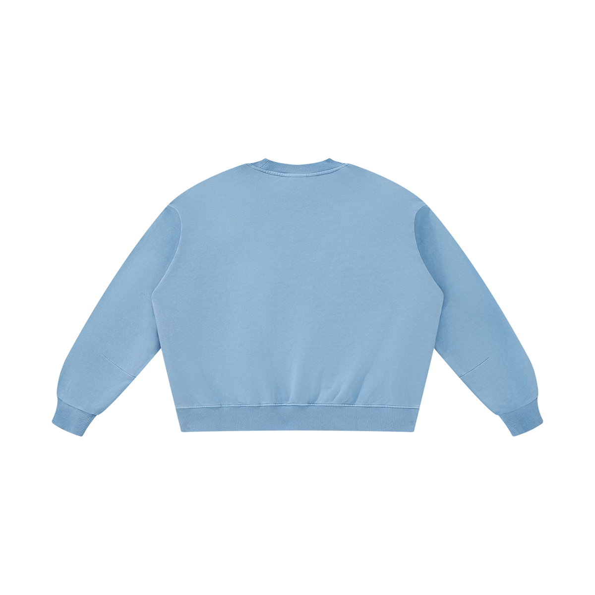 Unisex Boxy Vintage Washed Sweatshirt in light blue, alternate angle