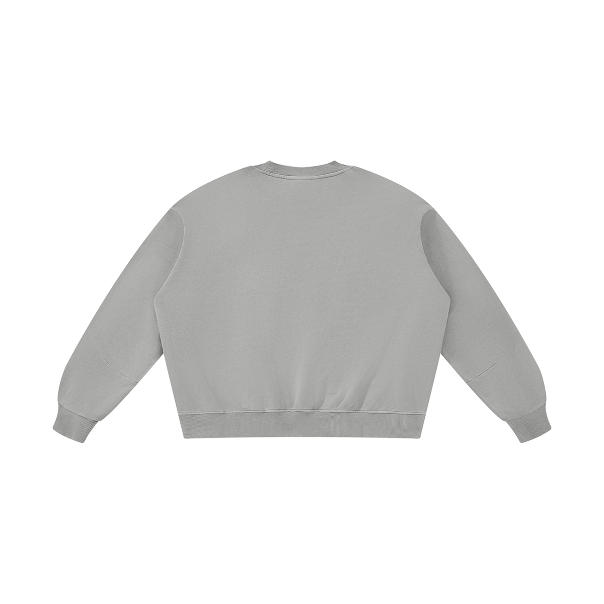 Unisex Boxy Vintage Washed Sweatshirt in light gray, alternate angle