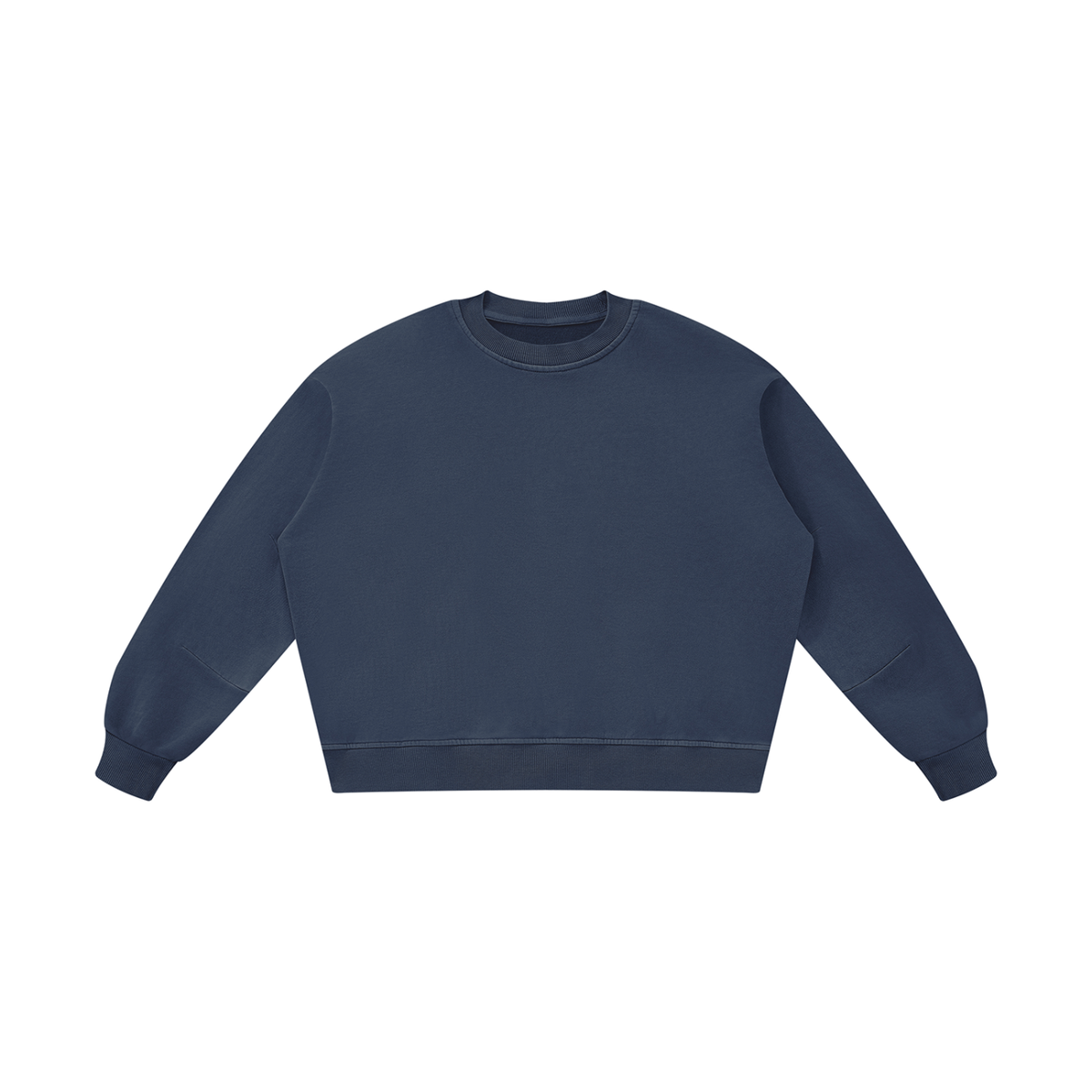 Unisex Boxy Vintage Washed Sweatshirt in navy blue