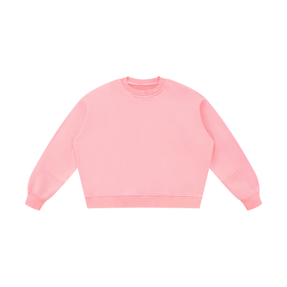 Unisex Boxy Vintage Washed Sweatshirt in pink