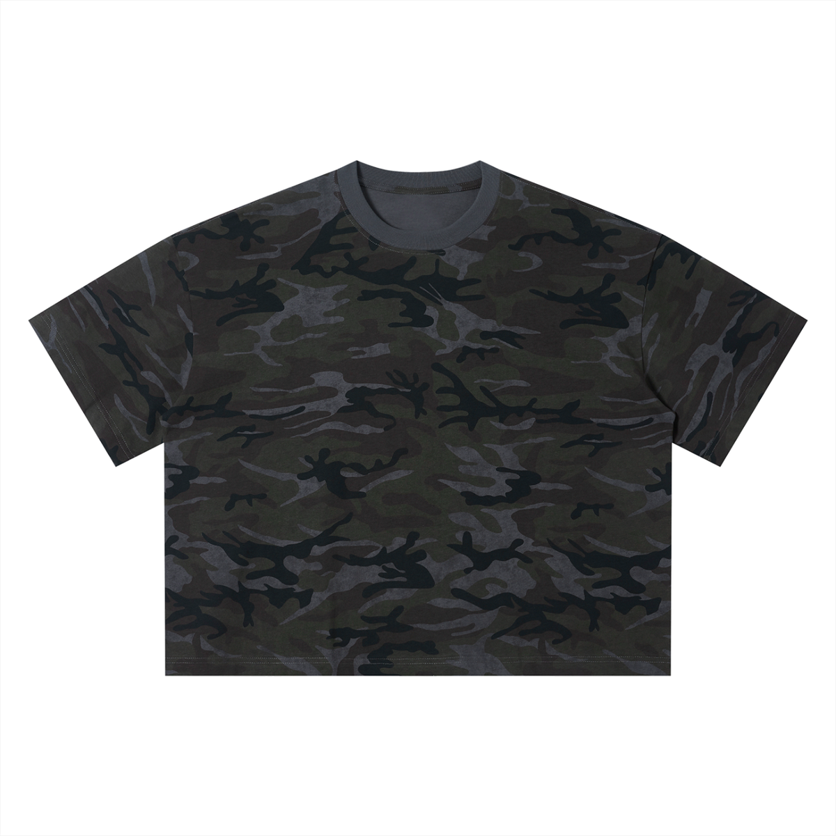 Unisex Camo Boxy T-Shirt in gray camo