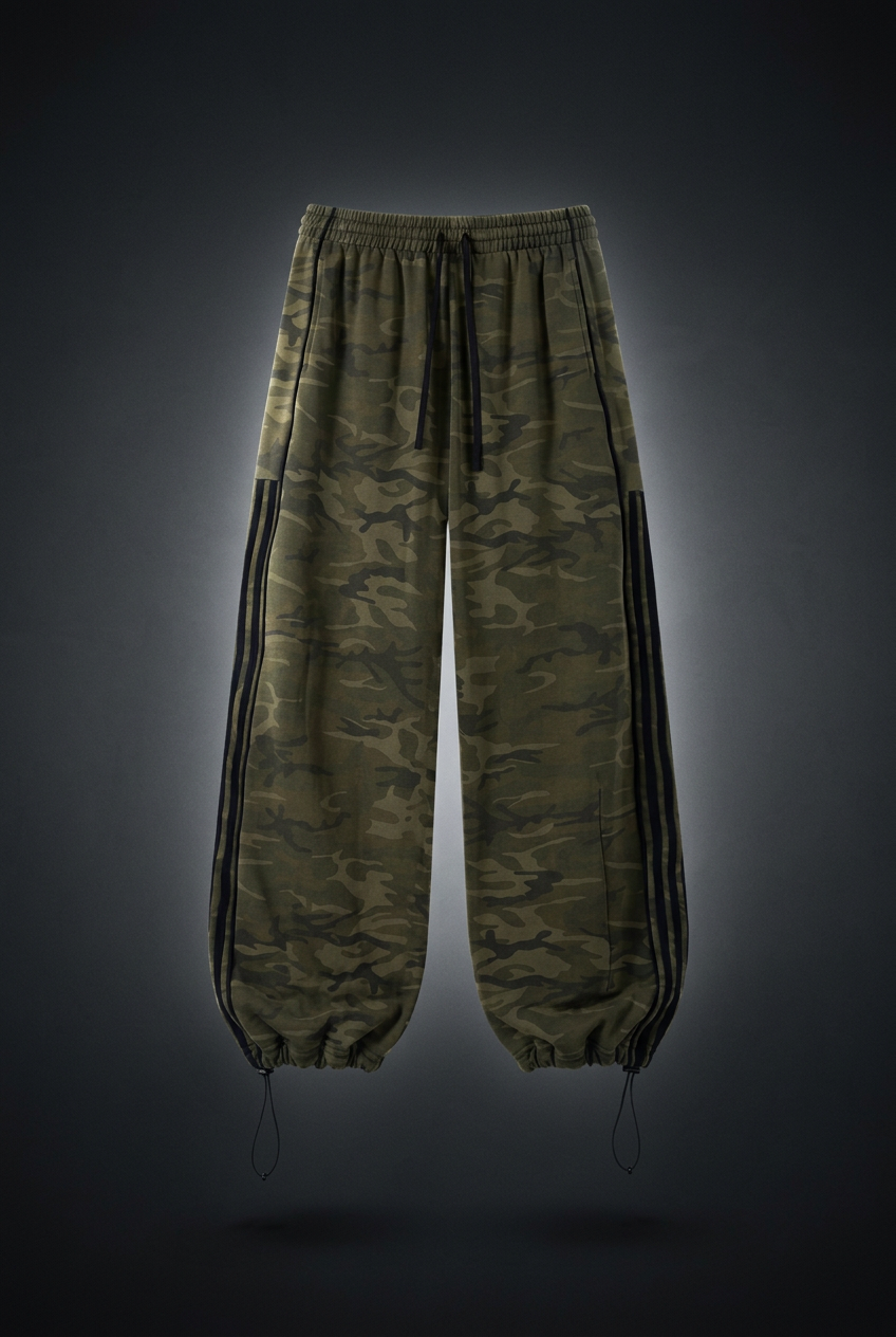 Unisex Camo Wide Leg Sweatpants