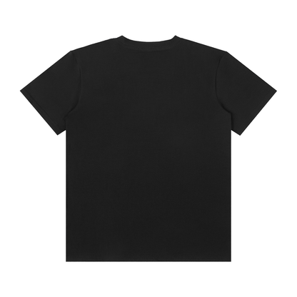Unisex Classic Crew Neck Cotton T-Shirt in black beauty, alternate angle