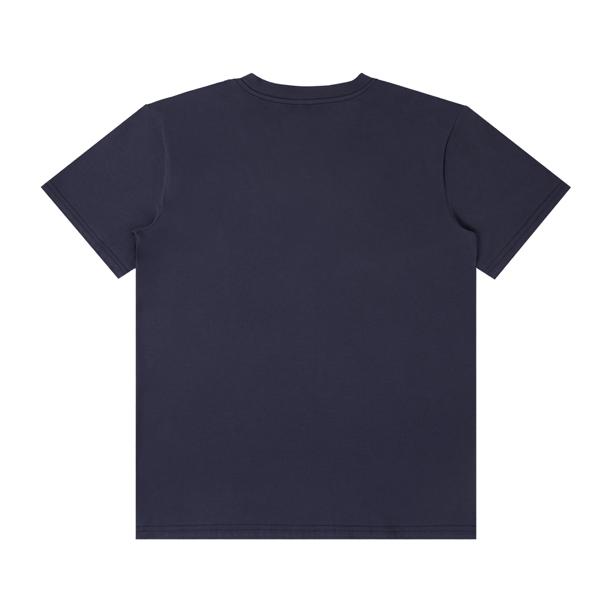 Unisex Classic Crew Neck Cotton T-Shirt in blue pansy, alternate angle