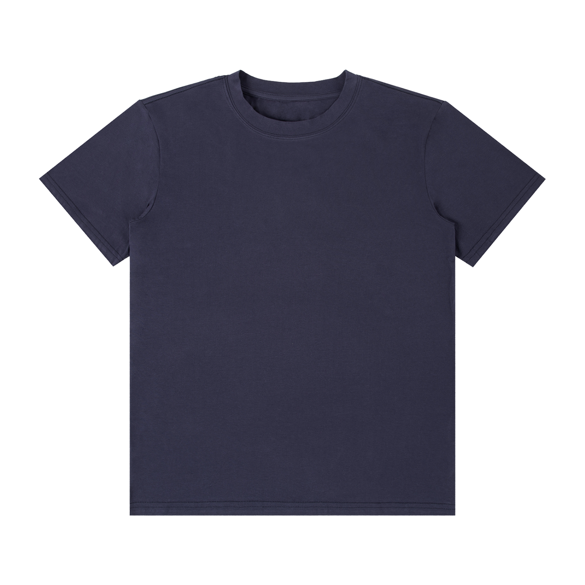 Unisex Classic Crew Neck Cotton T-Shirt in blue pansy