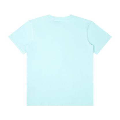 Unisex Classic Crew Neck Cotton T-Shirt in ice water, alternate angle