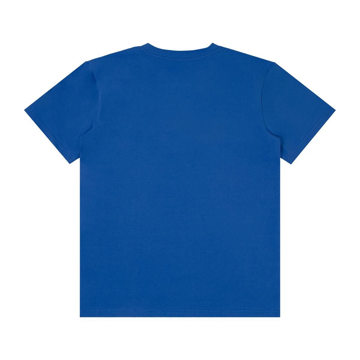 Unisex Classic Crew Neck Cotton T-Shirt in lapis blue, alternate angle