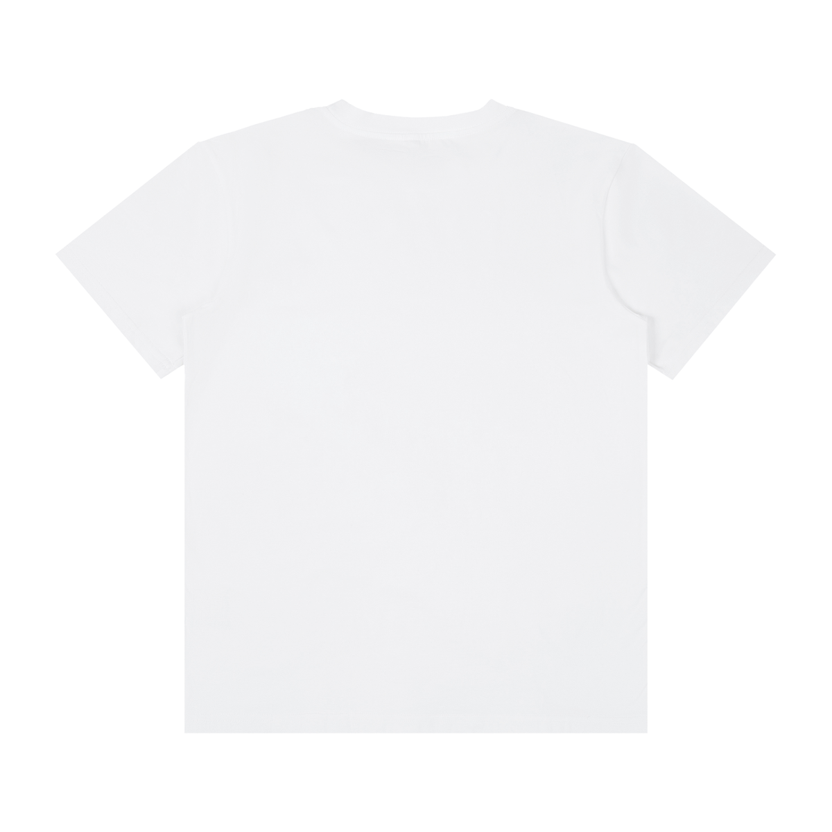 Unisex Classic Crew Neck Cotton T-Shirt in lucent white, alternate angle