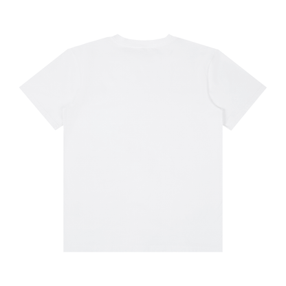Unisex Classic Crew Neck Cotton T-Shirt in lucent white, alternate angle