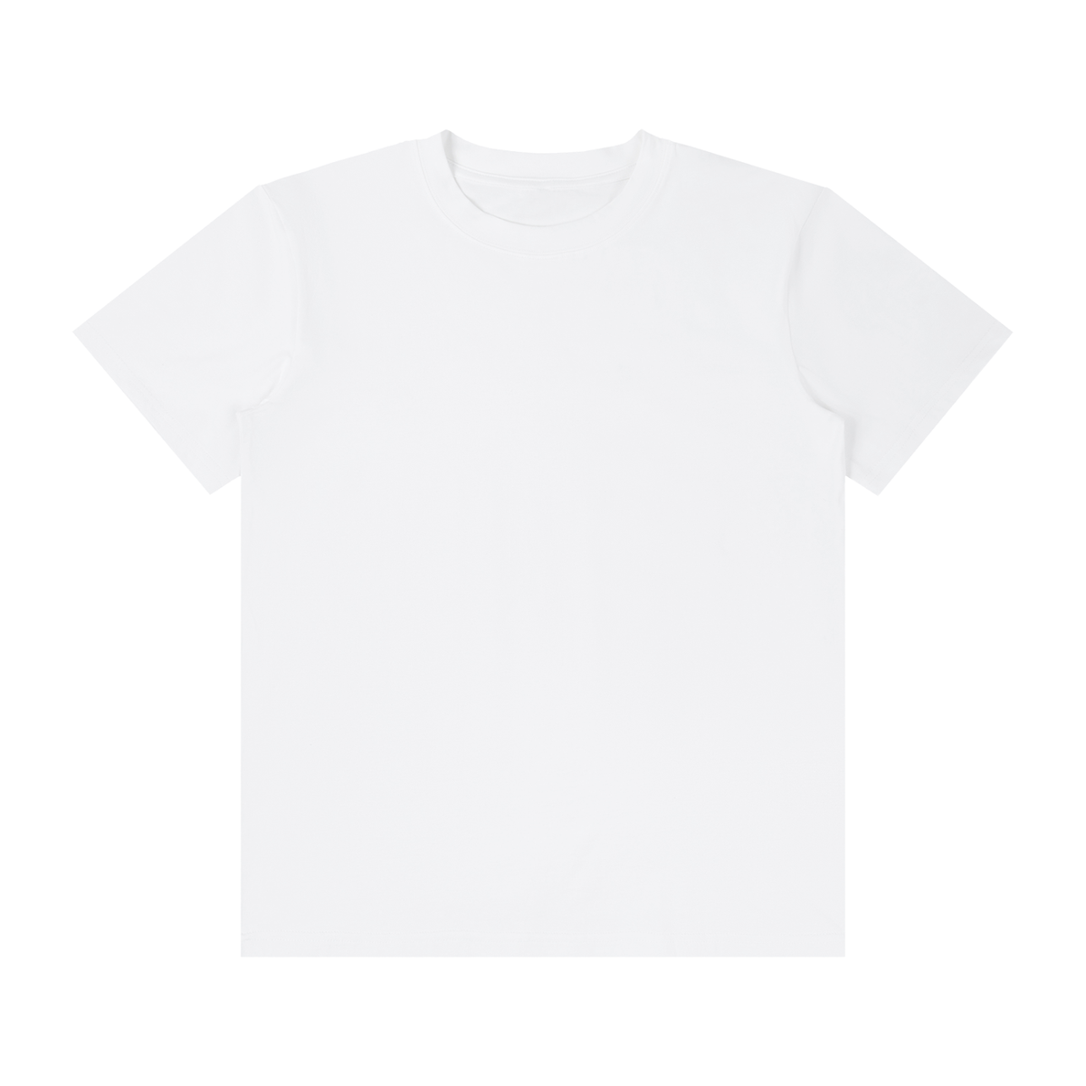 Unisex Classic Crew Neck Cotton T-Shirt in lucent white