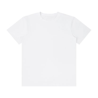 Unisex Classic Crew Neck Cotton T-Shirt in lucent white