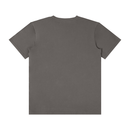 Unisex Classic Crew Neck Cotton T-Shirt in pirate black, alternate angle