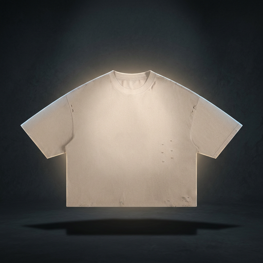 Unisex Classic Frayed Boxy Tee