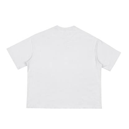 Unisex Classic Loose Boxy Tee in white, alternate angle