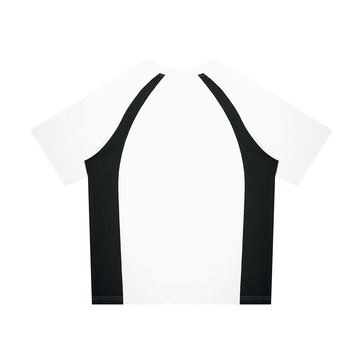 Unisex Classic Raglan Color Block T-Shirt in white with black, alternate angle