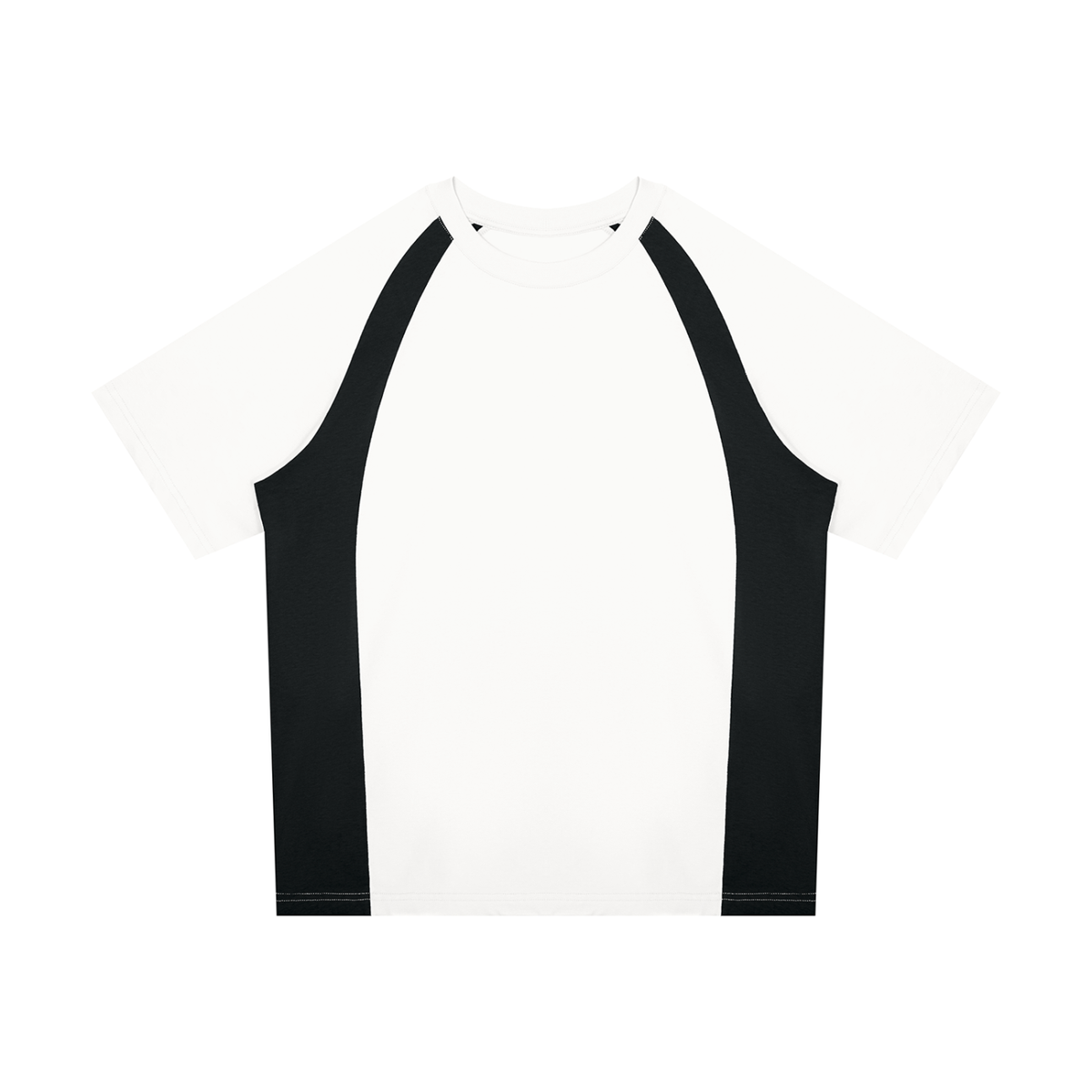 Unisex Classic Raglan Color Block T-Shirt in white with black