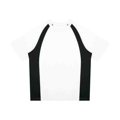 Unisex Classic Raglan Color Block T-Shirt in white with black