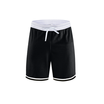 Unisex Classic Stripe Trim Basketball Shorts in black