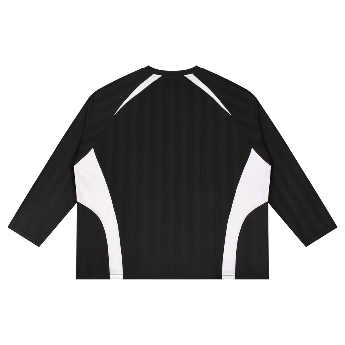 Unisex Color Block Jacquard Soccer Jersey in black, alternate angle