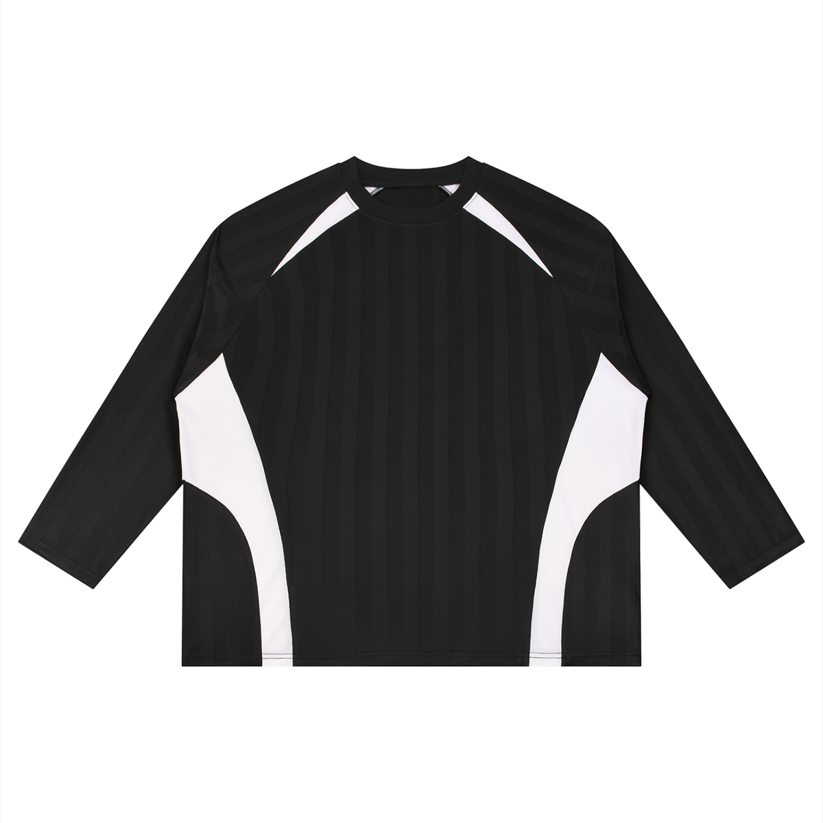 Unisex Color Block Jacquard Soccer Jersey in black