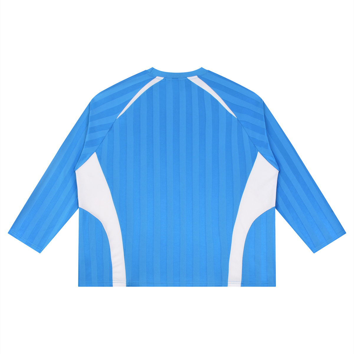 Unisex Color Block Jacquard Soccer Jersey in blue, alternate angle