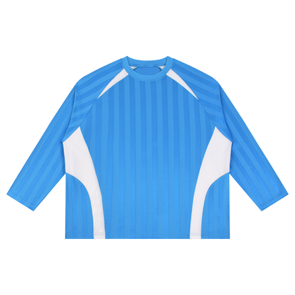 Unisex Color Block Jacquard Soccer Jersey in blue
