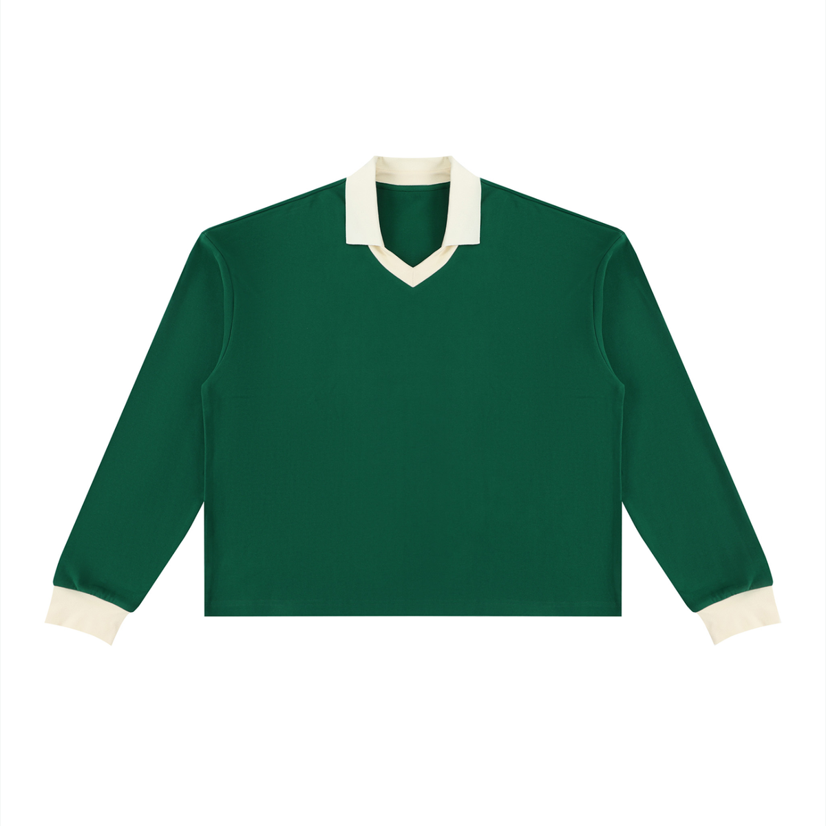 Unisex Color Block Long Sleeve Sweatshirt in green