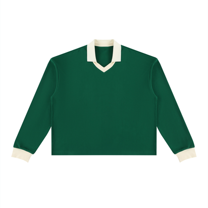 Unisex Color Block Long Sleeve Sweatshirt in green