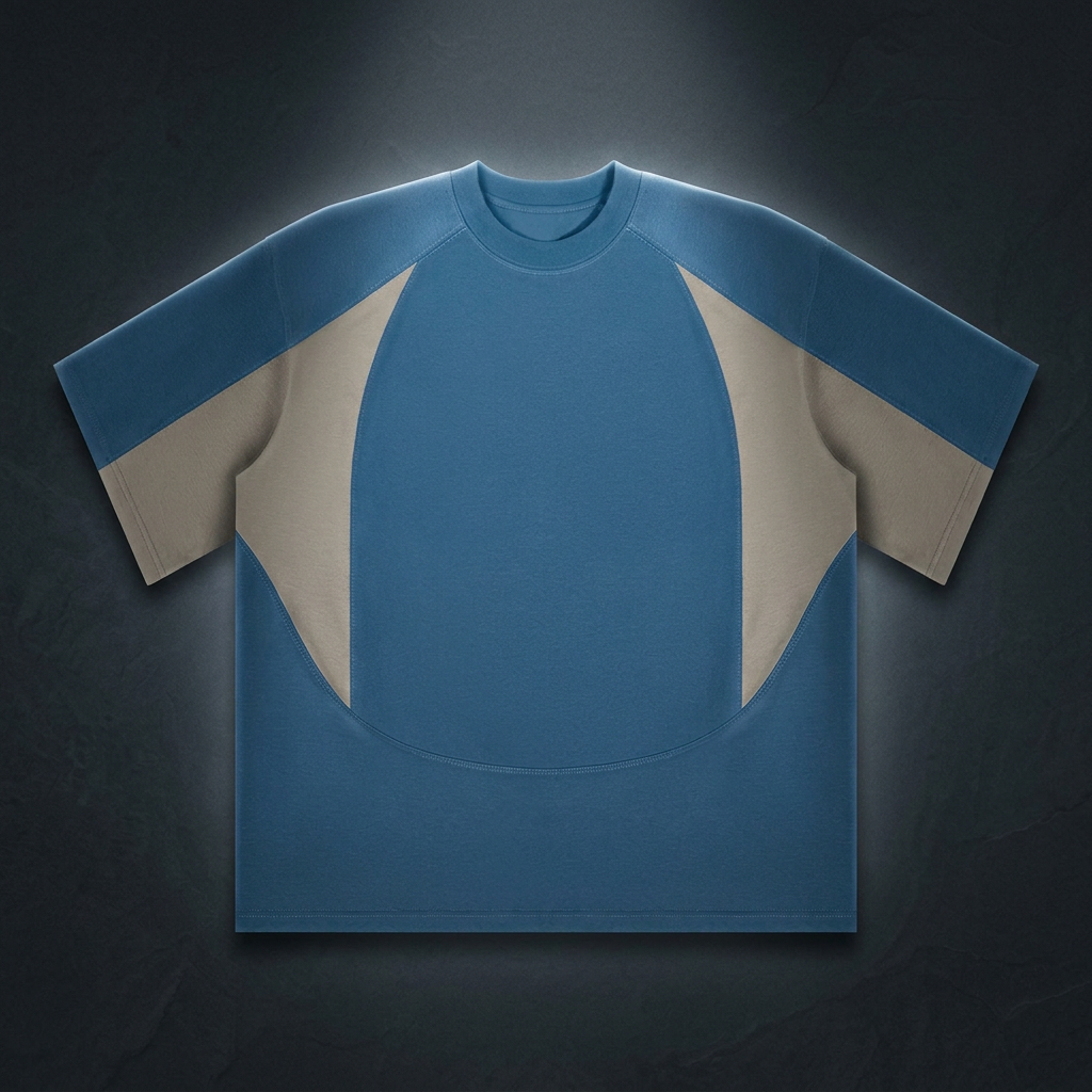 Unisex Color Block Paneling T-Shirt