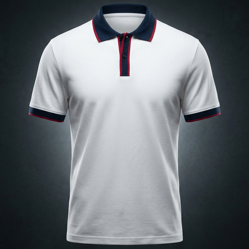 Unisex Color Block Polo Shirt, view 1