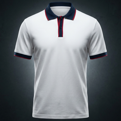 Unisex Color Block Polo Shirt, view 1
