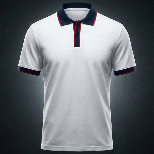 Unisex Color Block Polo Shirt, view 1
