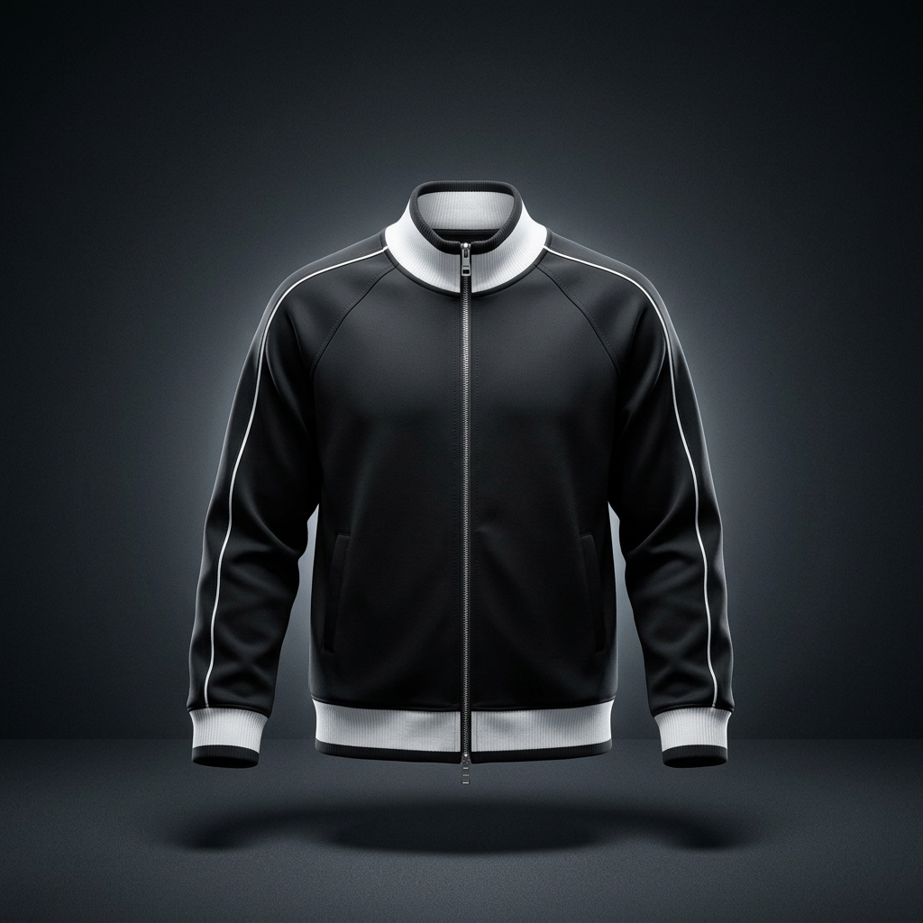 Unisex Color Block Raglan Sleeve Zip Track Jacket