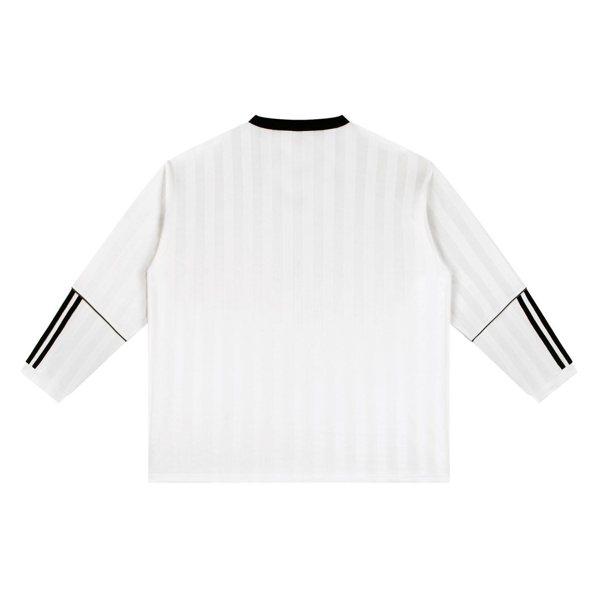 Unisex Color Block Striped Soccer Jersey in white, alternate angle
