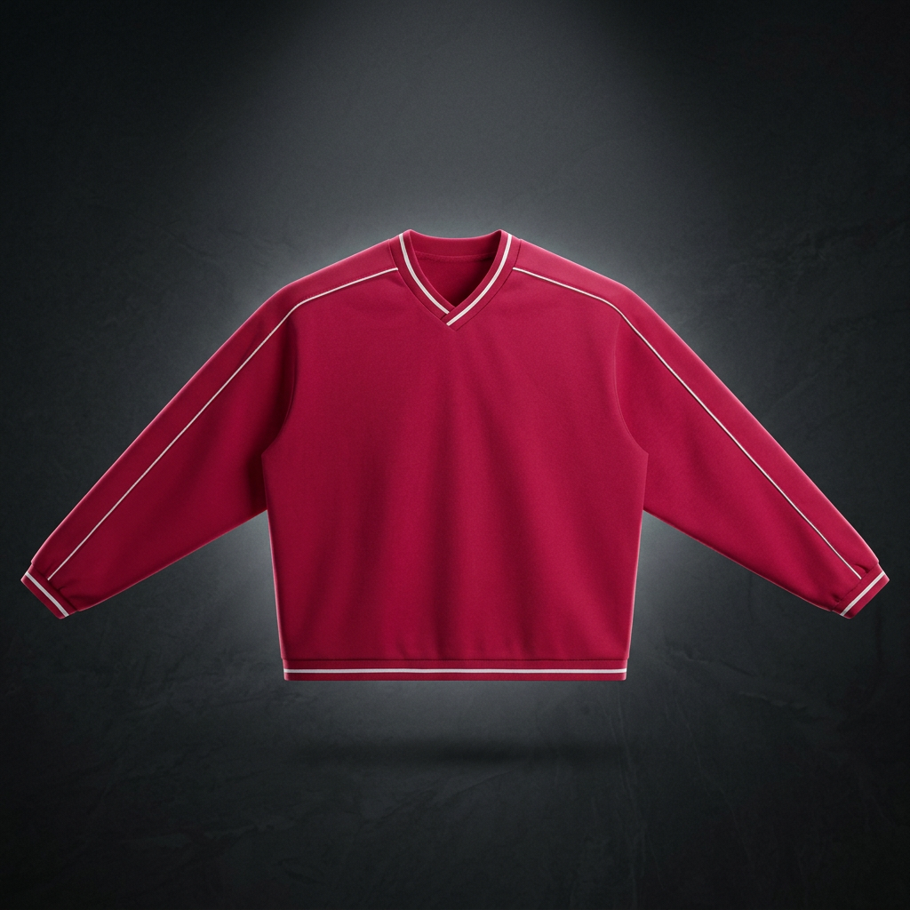 Unisex Color Block V-Neck Sweatshirt