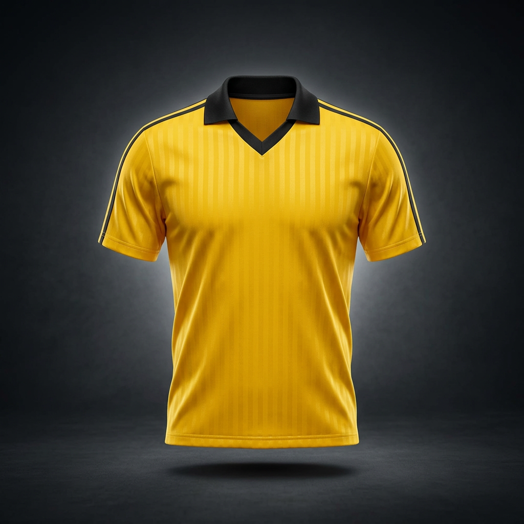 Unisex Contrast Collar Striped Soccer Jersey