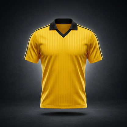 Unisex Contrast Collar Striped Soccer Jersey