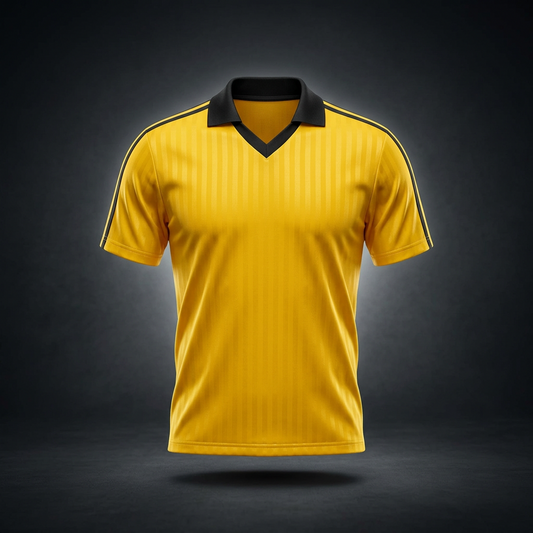 Unisex Contrast Collar Striped Soccer Jersey