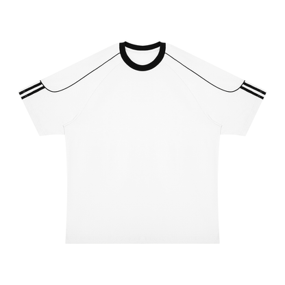 Unisex Contrast Panel Raglan T-Shirt in white with black