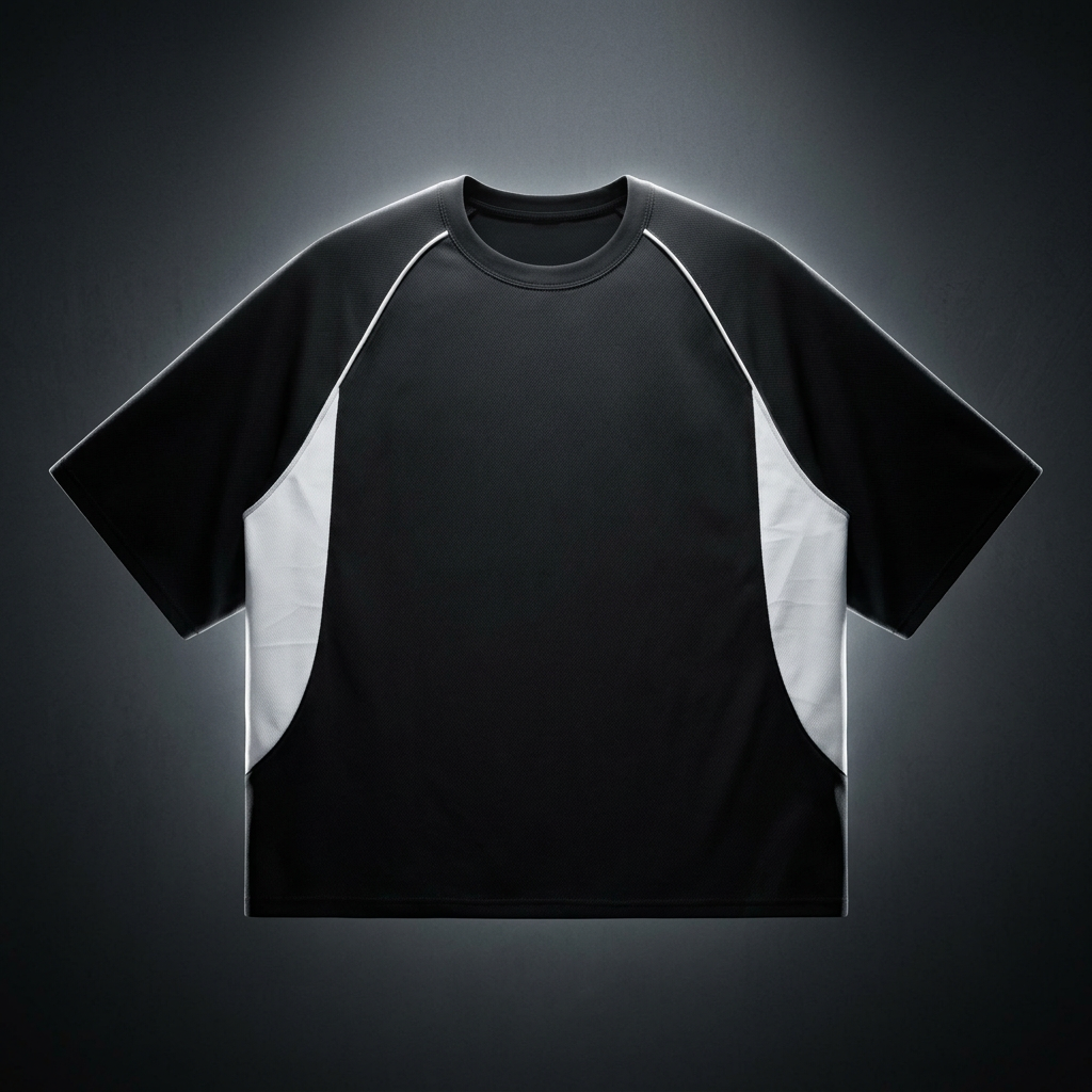 Unisex Contrast Piping Panel Raglan T-Shirt