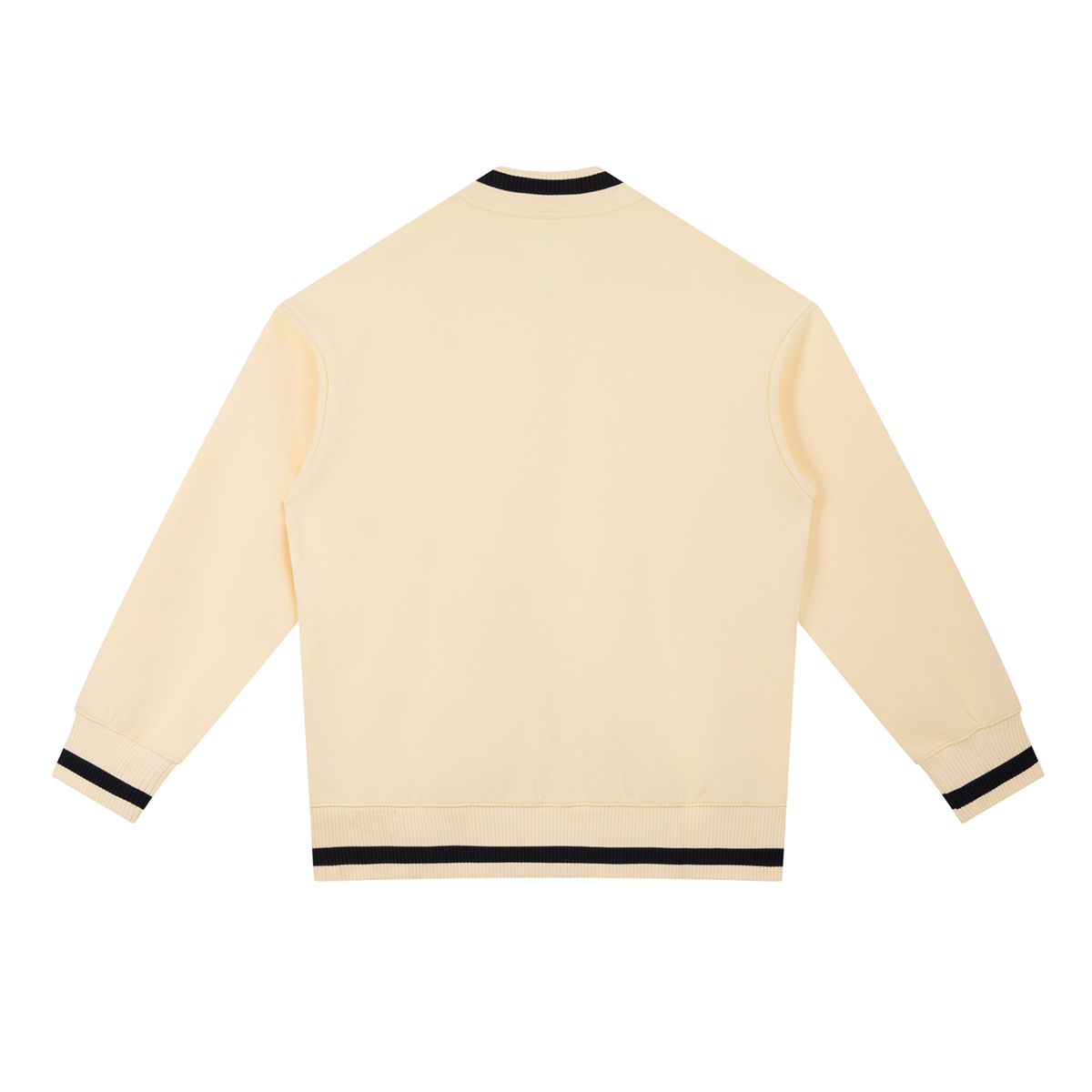 Unisex Contrast Piping Zip Bomber Jacket in apricot, alternate angle