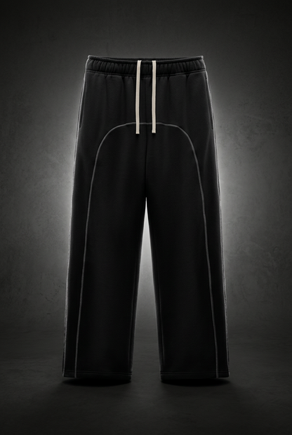 Unisex Contrast-Stitched Fleece Sweatpants